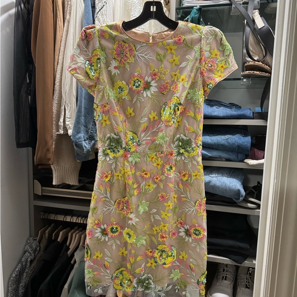 Milly Dresses & Skirts - Milly - Designer Floral Embroidered Dress - Size 4